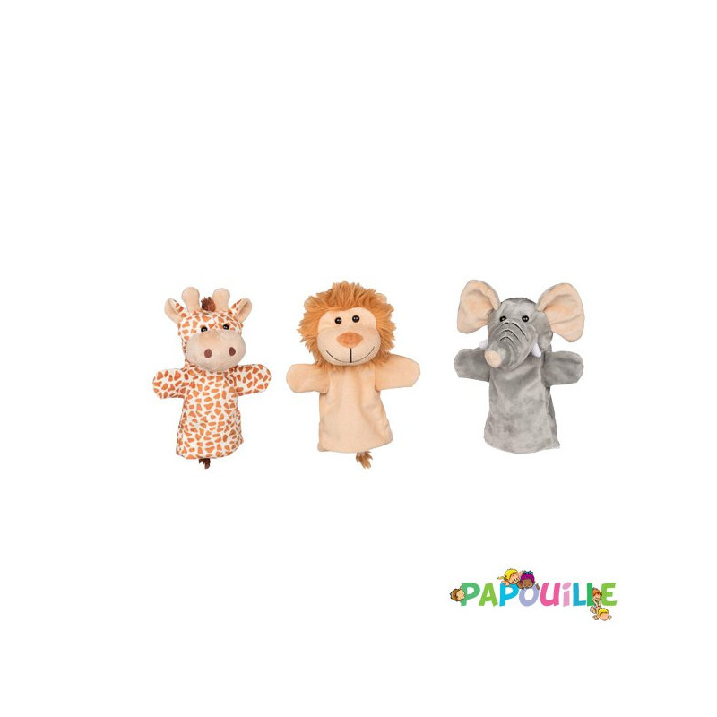 Les 3 marionnettes animaux sauvages