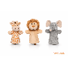 Les 3 marionnettes animaux sauvages