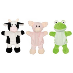 Marionnettes vache, cochon et grenouille (avec pattes)