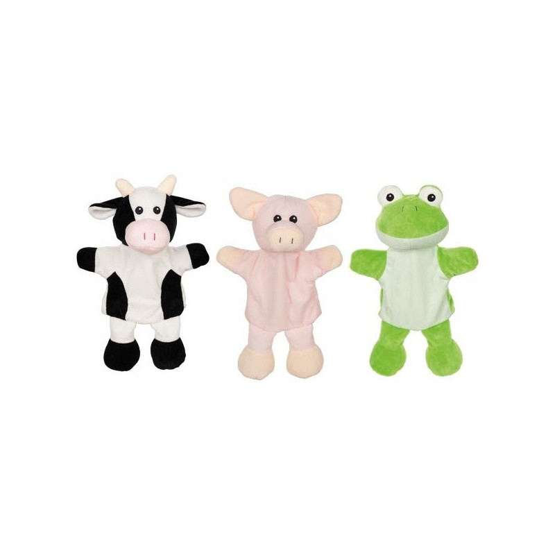 Marionnettes vache, cochon et grenouille (avec pattes)