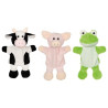 Marionnettes vache, cochon et grenouille (avec pattes)