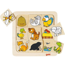 Puzzle en bois - Qui vit où ?