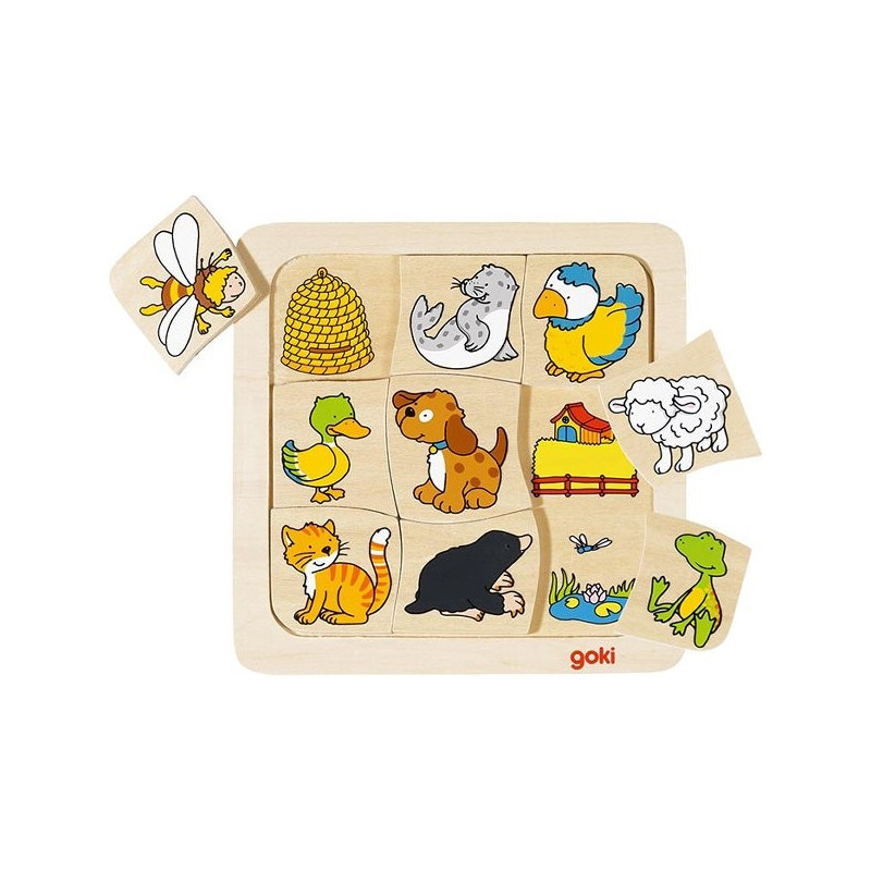 Puzzle en bois - Qui vit où ?