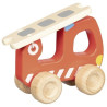 Camion de pompiers avec échelle en bois
