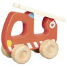Camion de pompiers avec échelle en bois