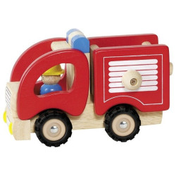 Camion de pompiers en bois
