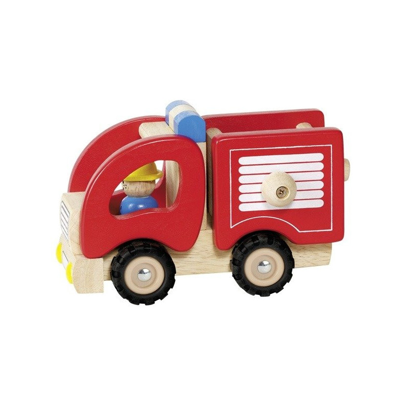 Camion de pompiers en bois