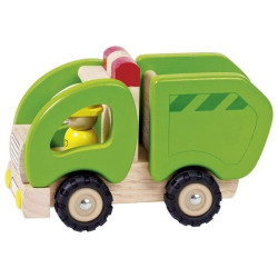 Camion-poubelle en bois