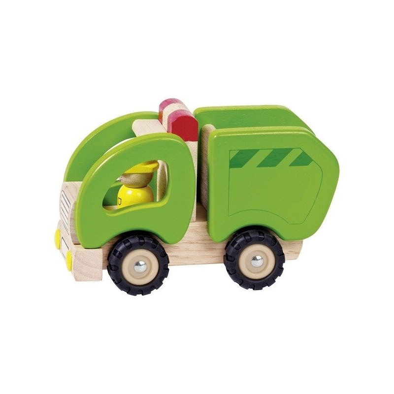 Camion-poubelle en bois