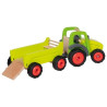 Tracteur avec remorque en bois