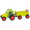Tracteur avec remorque en bois