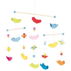 Mobile papillons en bois