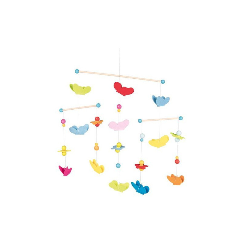 Mobile papillons en bois