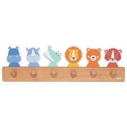 Portemanteau animaux en bois