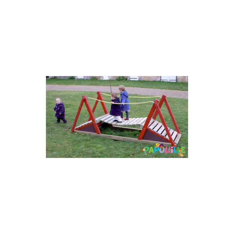Pont d'aire de jeux extérieur enfant