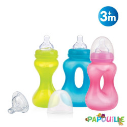 Biberon d'apprentissage easy grip - 240 ml - 6 mois +