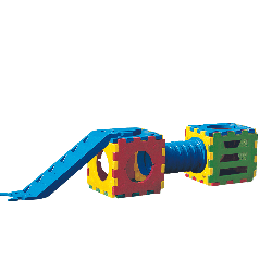 Cubes avec tunnel et escalier