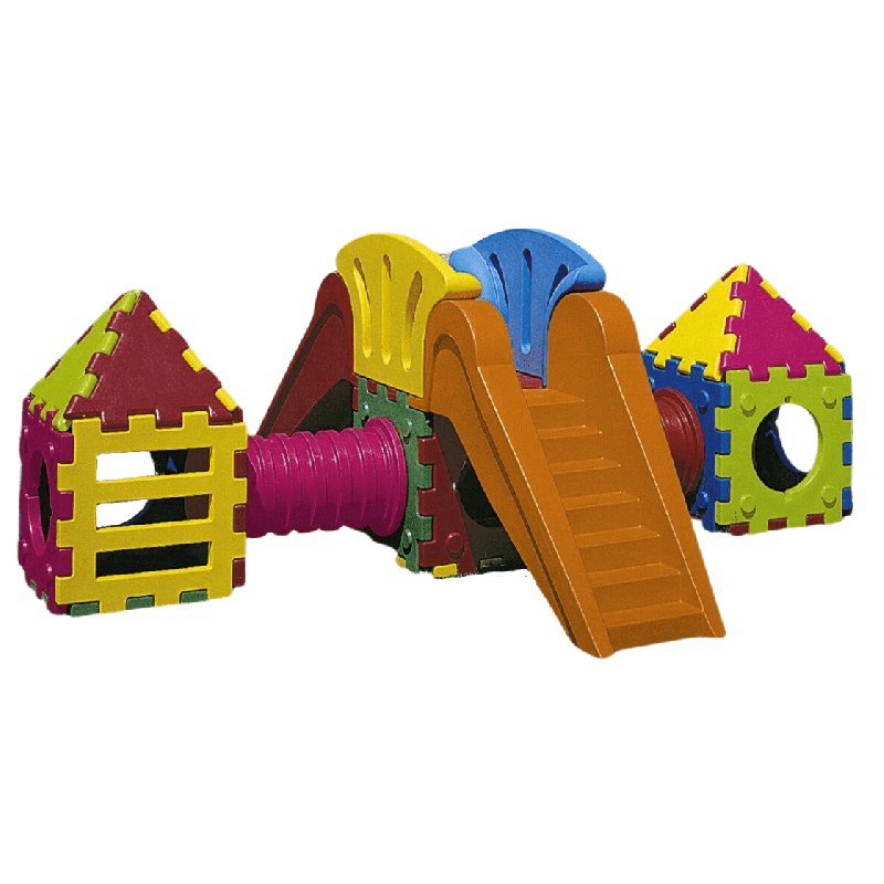 Grande aire de jeux cubique avec toboggan