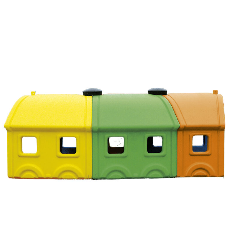 Tunnel de jeux extérieur 3 wagons spéciale collectivité