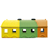 Tunnel de jeux extérieur 3 wagons spéciale collectivité