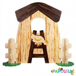 De cloison en bois de séparation poulailler