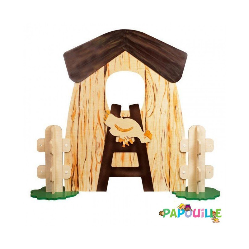 De cloison en bois de séparation poulailler