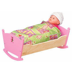 Berceau poupon en bois pour enfant