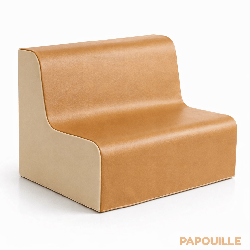 Canapé double en mousse imperméable assise 30 cm rouge
