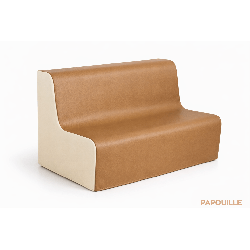 Canapé 3 place en mousse imperméable assise 30 cm rouge