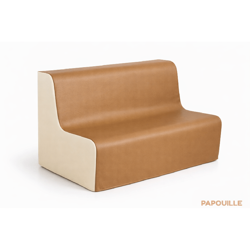 Canapé 3 place en mousse imperméable assise 30 cm rouge