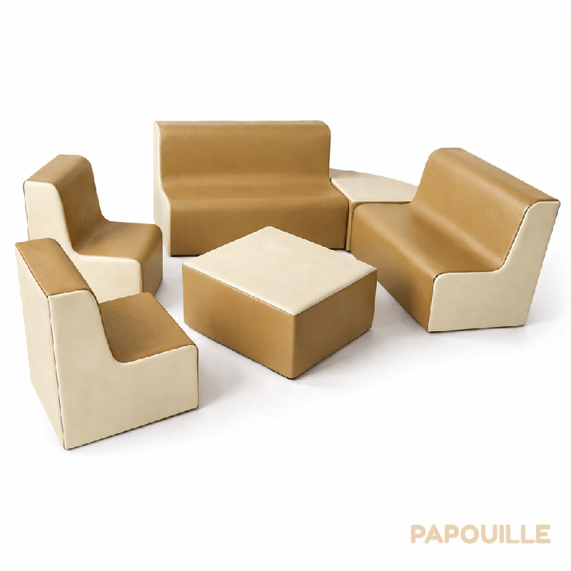 Pouf table carré en mousse imperméable assise 30 cm