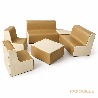 Pouf table carré en mousse imperméable assise 30 cm