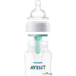 Biberon col large avent anti-colic - 125 ml avec valve airfree™