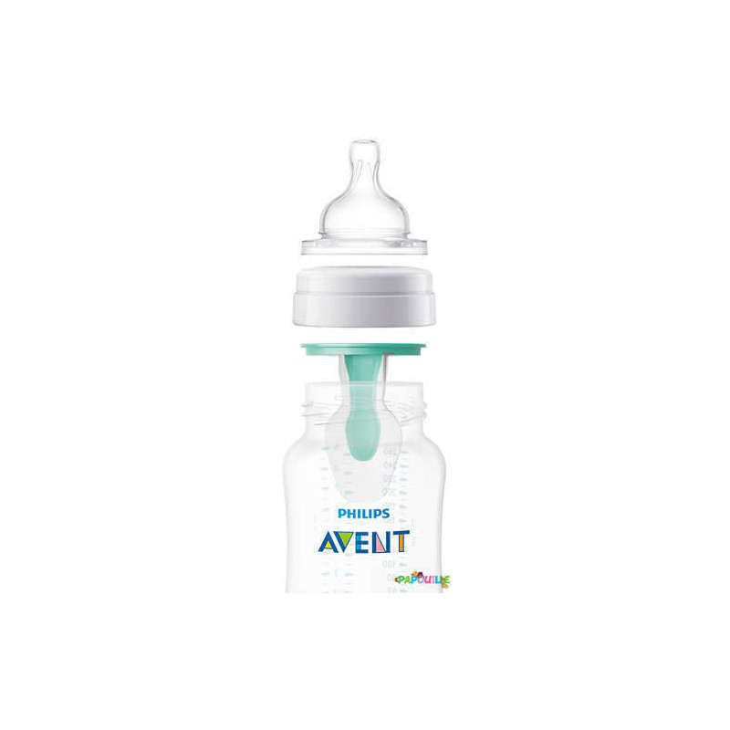 Biberon col large avent anti-colic - 260 ml avec valve airfree™
