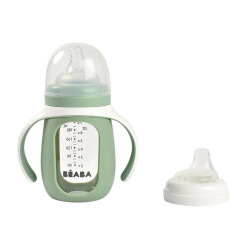Biberon verre d'apprentissage 2 en 1 210 ml