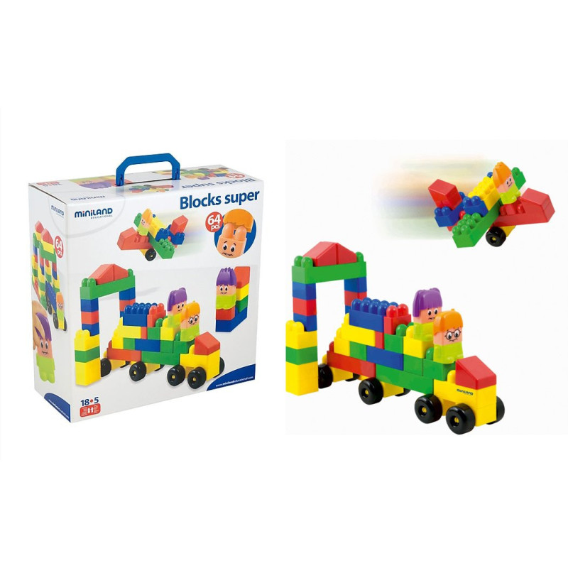 Blocs de construction plastique 64 pièces