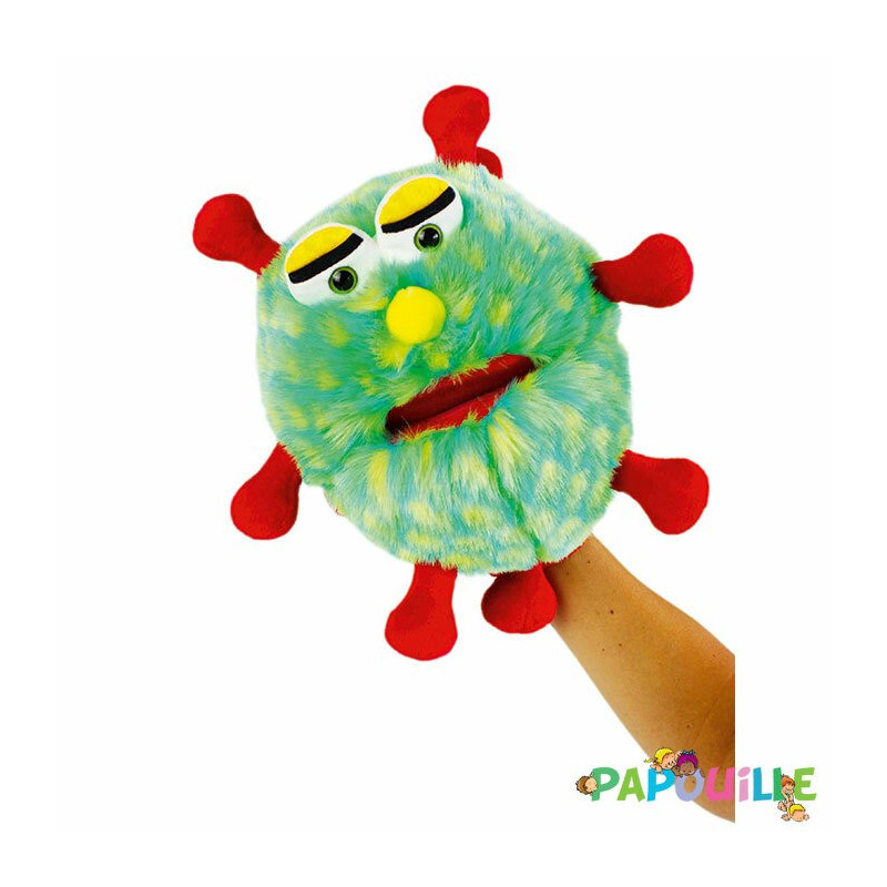 Marionnette d'apprentissage à main virus
