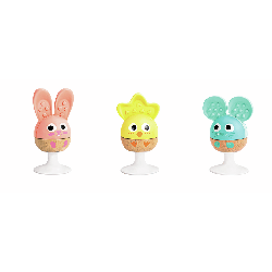 3 hochets à ventouse - animaux