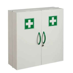 Armoire multi-activités PHARMACIE 2 portes complète spéciale collectivité