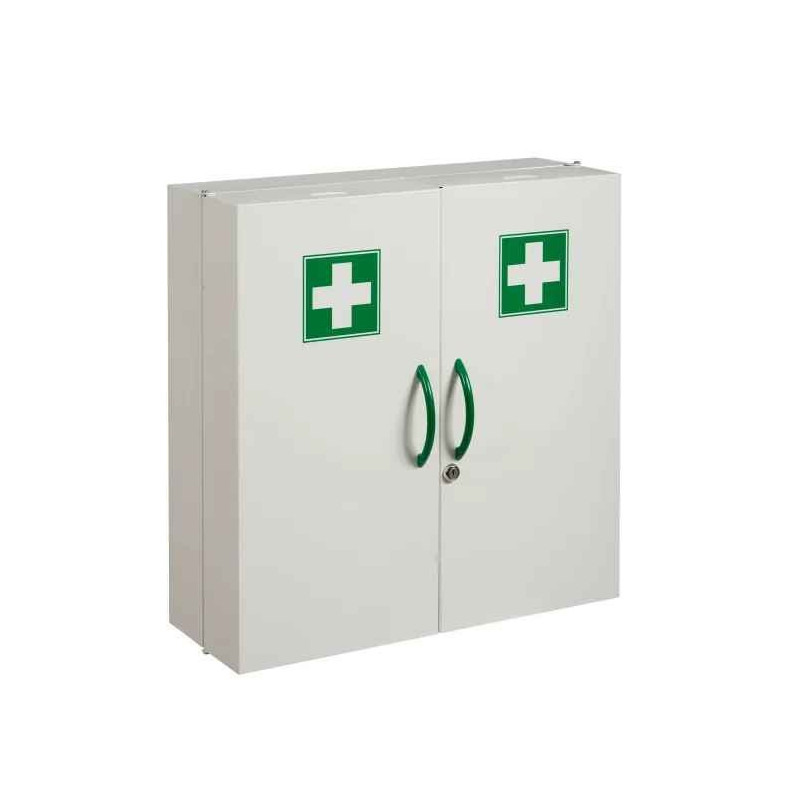 Armoire multi-activités PHARMACIE 2 portes complète spéciale collectivité