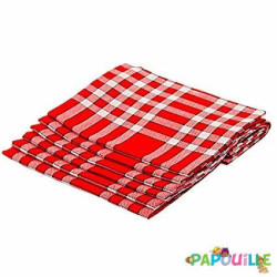DE Serviette de table normande vichy 45 x 45 lot de 12