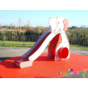 Toboggan en bois aire de jeu éléphant