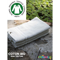 Carré éponge 100% coton pour le change bio serviette 30 x 50 cm