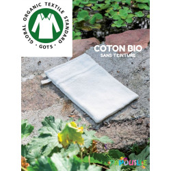 Gant de toilette 100% coton bio 15 x 21 cm