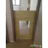 Portillon en bois fenêtre avec roulette sur mesure