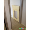 Portillon en bois fenêtre avec roulette sur mesure