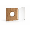 Portillon en bois oculus avec roulette sur mesure
