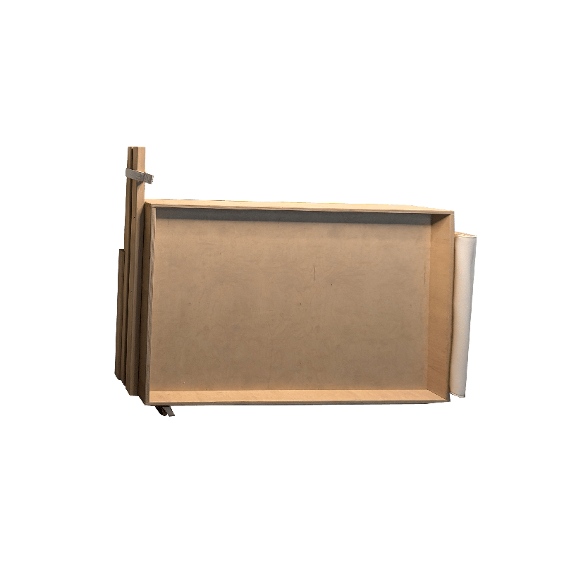 Portillon bois droit sur roulette sur mesure - 800/1000 mm x H 750 mm x 21 mm