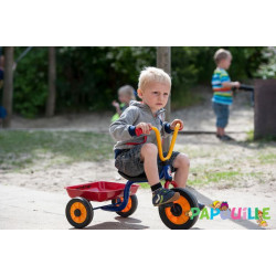 Tricycle maternelle avec benne mini viking bleu