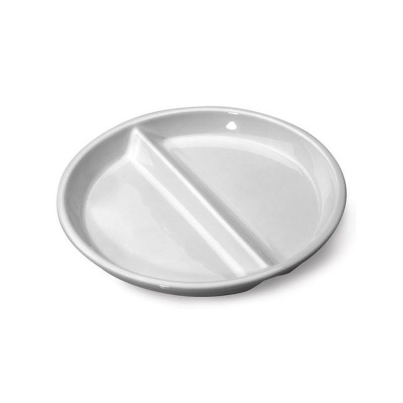 Lot de 6 Assiettes compartiments Porcelaine Séparation Haute ø230